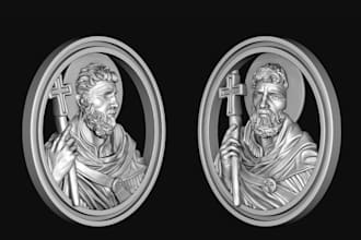 sculpt 3d bas relief 3d medallion 3d coin model for 3d printing
