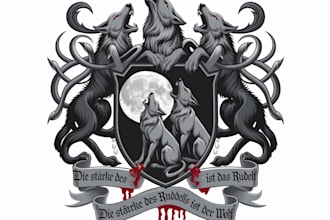 create eye catching wolf logo design