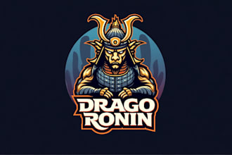 design modern dragon ronin logo with new concepts