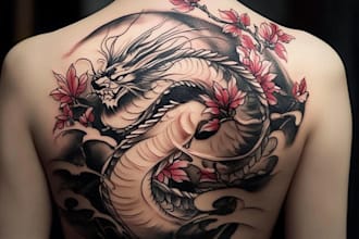 create unique japanese tattoo design