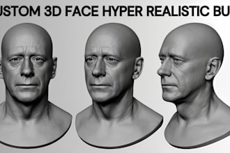 do 3d head model 3d head sculpt 3d portrait head in zbrush for printing