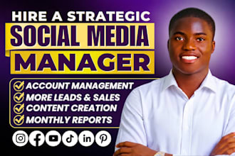 be your social media marketing manager instagram content creator tik tok manager
