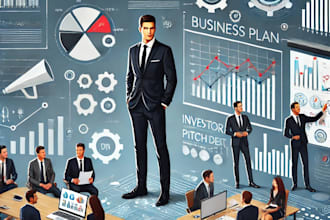 write a professional business plan with financials and investor pitch
