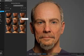 do 3d meta human character modeling, 3d game character unreal engine, 3d model