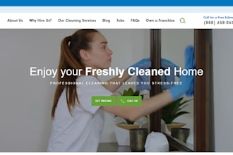 design spring cleaning landing page house cleaning office cleaning website