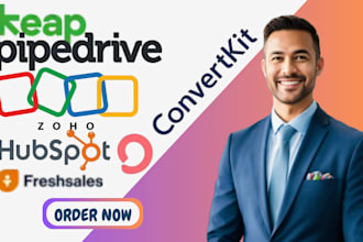 setup convertkit, hubspot, zoho, brevo, pipedrive, keap, aweber, freshsales