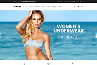 design female wears shopify website bikini store clothing dropshipping store