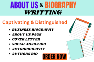 write your biography about us page autography business bio authors bio web bio