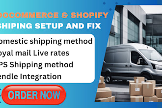 setup ups, sendle, australia post,royal mail live rates for shopify woocommerce