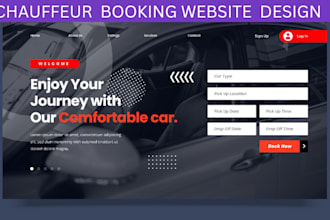 design chauffeur website taxi booking website limousines website car website