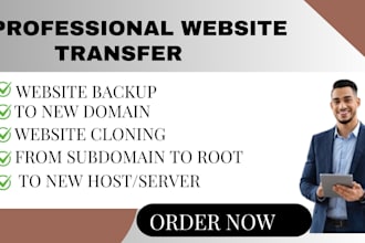 website migration, website transfer, clone website, backup website