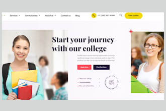 design online course website tutoring college website lms education website