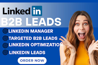 be your b2b linkedin lead generation, sales closer, ads expert