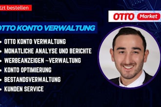 manage your otto account store with full service inkl ads listing analyze