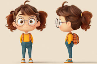 design cute cartoon characters