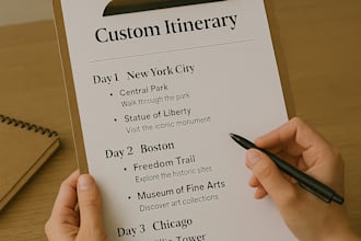 create custom itinerary for you