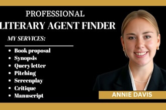 find  literary agent moviescript childrenbook manuscript screenplay query letter
