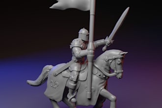design 3d miniature,custom action figures,dnd,medieval styled miniature,stl file