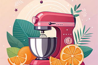 draw a detail line art of your product