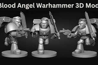 sculpt 3d warhammer 40k, dnd tabletop, 3d action figure for 3d printing