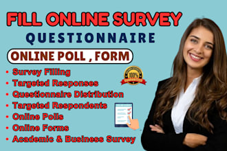 gather targeted respondents to fill online survey questionnaire, polls or forms