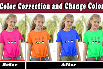 color correct, recolor , remove background from your photos