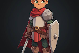 create 2d game character sprite sheet for pixel art