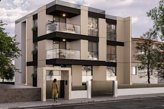 remodel residence layout, small house rendering, commercial home plan, exterior