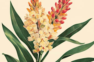 make botanical illustrations of flowers, plants, fruits