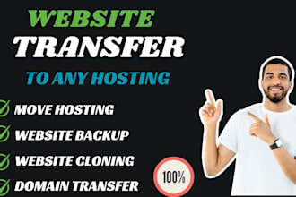 migrate domain, clone website migrate hosting fix and transfer to any website