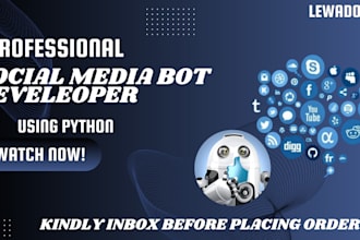 build automated youtube bot, instagram api bot, twitter bot, mass dm bot