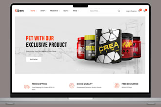 build nutraceutical website peptide shopify store sarms store supplement website