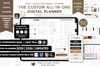 etsy hyperlinked digital planner etsy shop digital products notion planner SEO