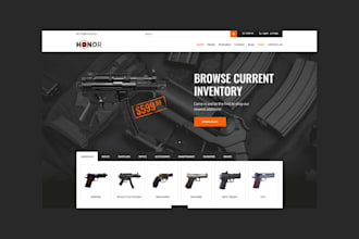 design gun shopify store gun store gun website firearm shopify website