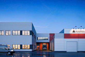 optimize commercial building, factory exterior render, workspace, blender model