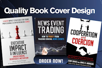 design unique professional book cover, ebook cover design, kindle book cover