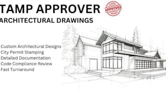 draw and stamp your city permit, architectural drawings, structural engineer
