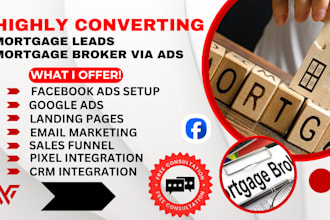 generate mortgage leads mca mortgage broker leads landing page via facebook ads