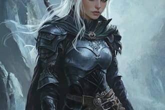 do fantasy dnd character art and dnd character