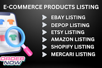 do depop etsy poshmark amazon ebay mercari shopify seo products listing