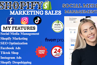 social media marketing manager shopify dropshipping marketing tiktok shop sales