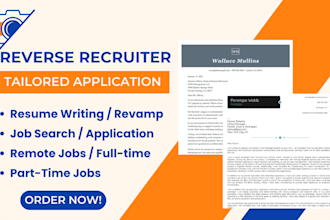 do job search as a reverse recruit, search and apply for remote job application