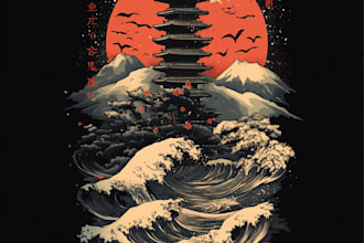 draw awesome japanese or anime streetwear style for t shirt