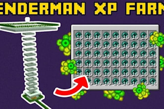 create modern bases,  xp and iron farms in minecraft java