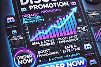 grow, boost and promote your discord server, organic growth to get real members