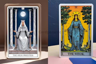 draw custom tarot card, zodiac, oracle or playing card box design