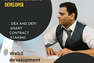 be your blockchain developer and make staking web3 dapp smart contract on solana