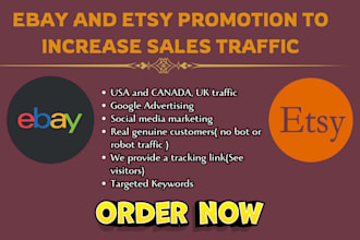 do ebay and etsy promotion advertising to increases traffic and sales