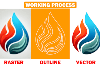 redraw, vectorize, convert logo or graphic to vector
