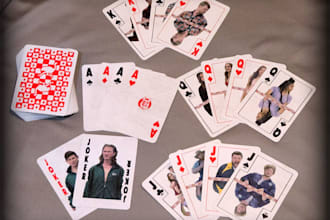 create a custom poker deck of playing cards, plastic cards